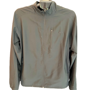 Champion zip up black athletic jacket, size M